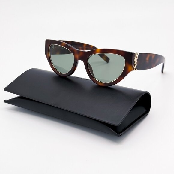 NEW SAINT LAURENT SL M94 RIM 001 SUNGLASSES WOMEN ROUND HAVANA SLM94 RIM 001 - Picture 1 of 10